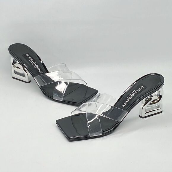 Dolce&Gabbana DG Heel PVC Mules size 37.5 - Picture 10 of 15